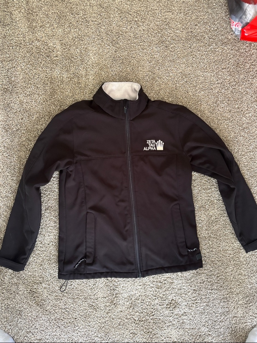 Zeta Tau Alpha Black Zip-Up Jacket